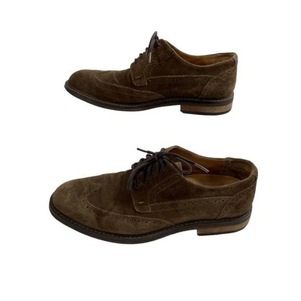Vionic Men's Leather Suede Bruno Oxford Shoes Brown‎ Size 9.5